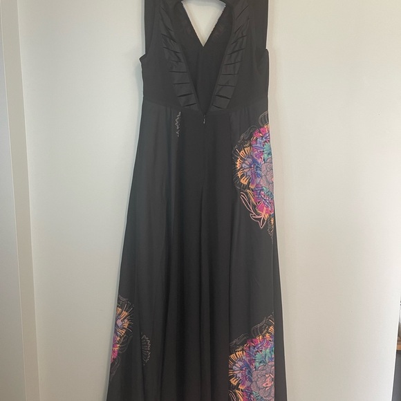 Free People New Romantics Dark Moody Whimsigoth Fujiyama Mama Maxi Dress size 12 - Picture 4 of 7